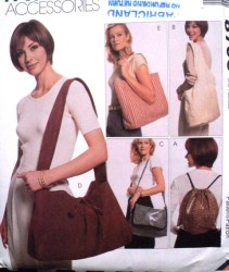 8705 MCCALLS SUPER SACS, CHIC MESSENGERS, BACKPACK, SLING BAGS PATTERN
